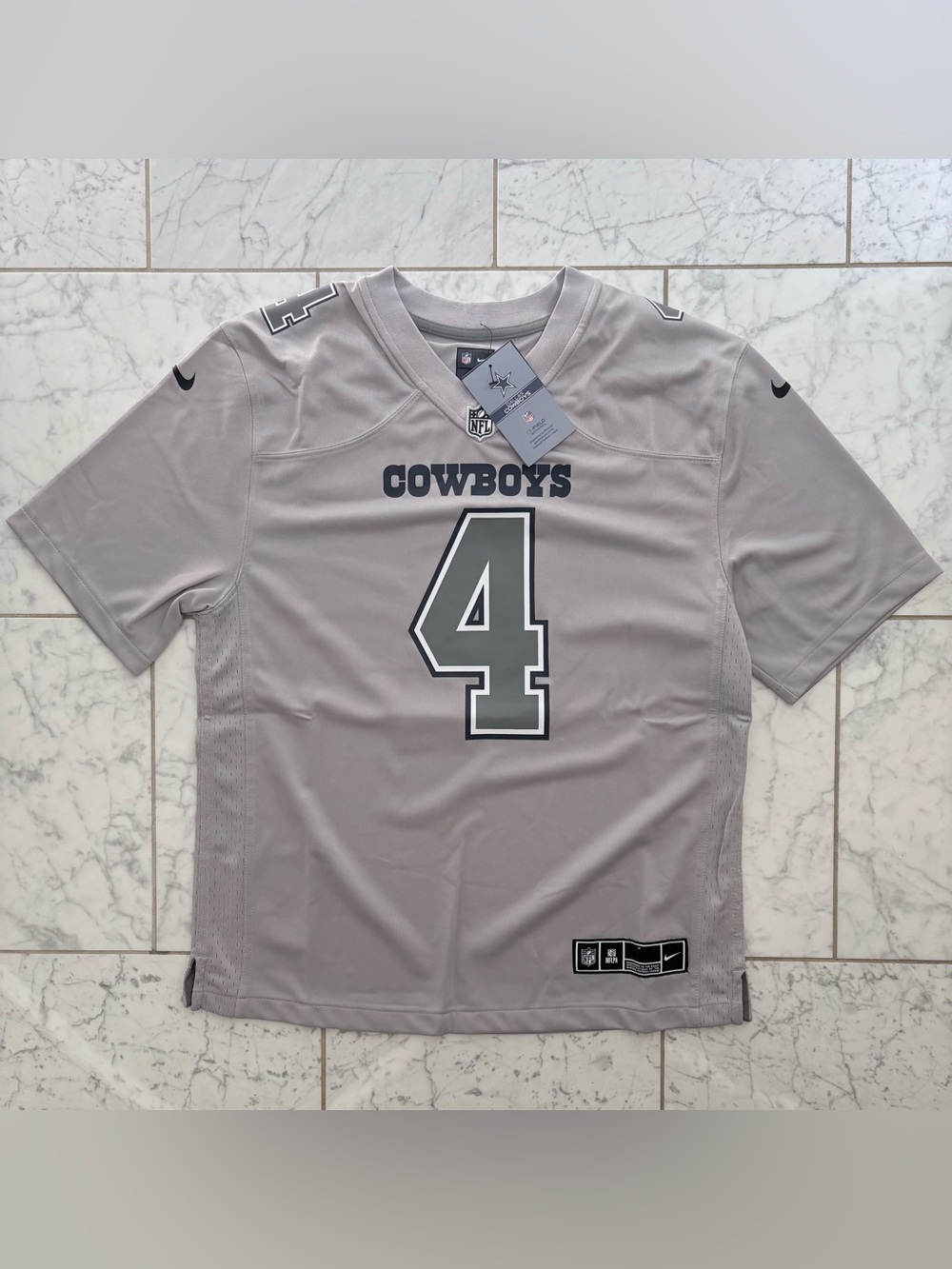 Dak Prescott Dallas Cowboys Nike Atmosphere Game NFL Jersey - Gray Youth M L XL